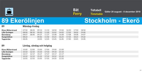 Linje 89 tidtabell